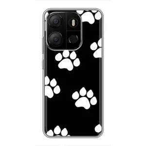 Бампер для Tecno Pop 7 Pro з картинкою "Песики" (Сліди собак)