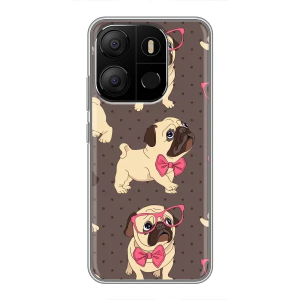 Чехол с рисунком «Собачки Мопсики» для TECNO Pop 7 Pro Чехол с рисунком «Собачки Мопсики» для TECNO Pop 7 Pro