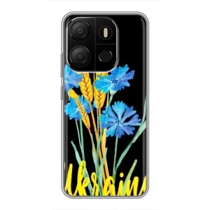 Чохол на Tecno Pop 7 Pro (Український дизайн) (Україна в квітах)