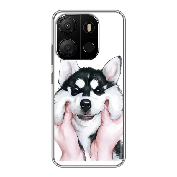Чехол с рисунком «Собака Хаски» для TECNO Pop 7 Pro Чехол с рисунком «Собака Хаски» для TECNO Pop 7 Pro