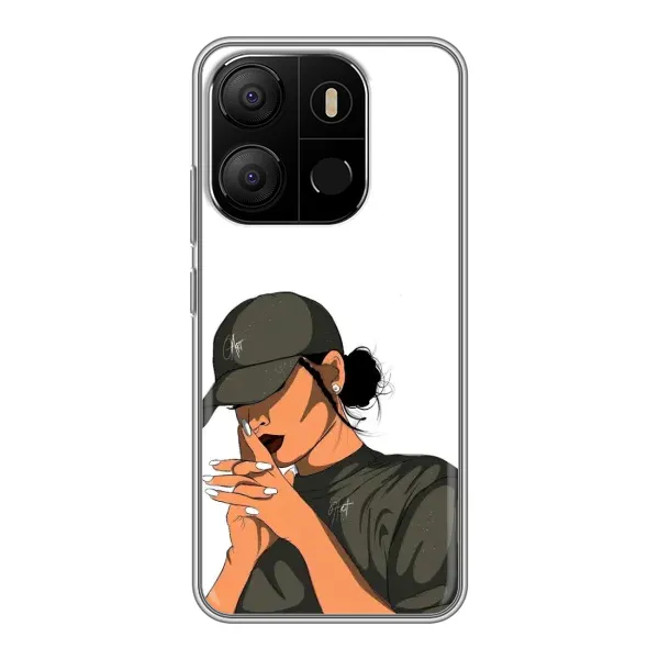 Чехол с рисунком «В зеленом» для TECNO Pop 7 Pro Чехол с рисунком «В зеленом» для TECNO Pop 7 Pro
