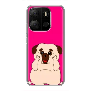 Чохол (ТПУ) Милі песики для Tecno Pop 7 Pro (Веселий Мопсік)