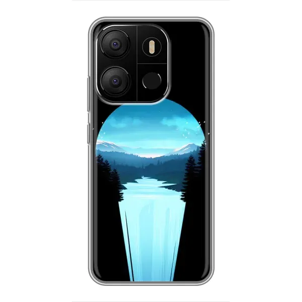 Чехол с рисунком «Синий Водопад» для TECNO Pop 7 Pro Чехол с рисунком «Синий Водопад» для TECNO Pop 7 Pro