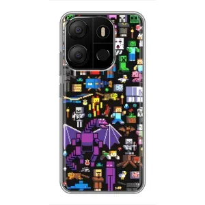 Чохол майнкрафт для Tecno Pop 7 Pro (Усі персонажі)