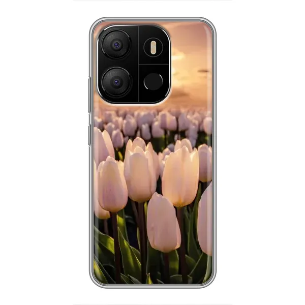 Чехол с рисунком «Закат с цветами» для TECNO Pop 7 Pro Чехол с рисунком «Закат с цветами» для TECNO Pop 7 Pro