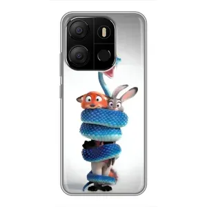 Силиконовый чехол с принтом Зоотрополіс для Tecno Pop 7 Pro (Змея Зоо)