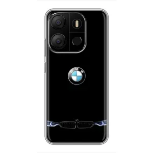 Силіконовий бампер з картинкою машини на Tecno Pop 7 (Чорний BMW)