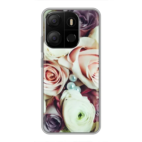 Чехол с рисунком «Букет РОЗ» для TECNO Pop 7