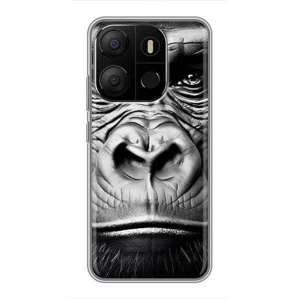 Чехол с рисунком «Черная обезьяна» для TECNO Pop 7 Чехол с рисунком «Черная обезьяна» для TECNO Pop 7