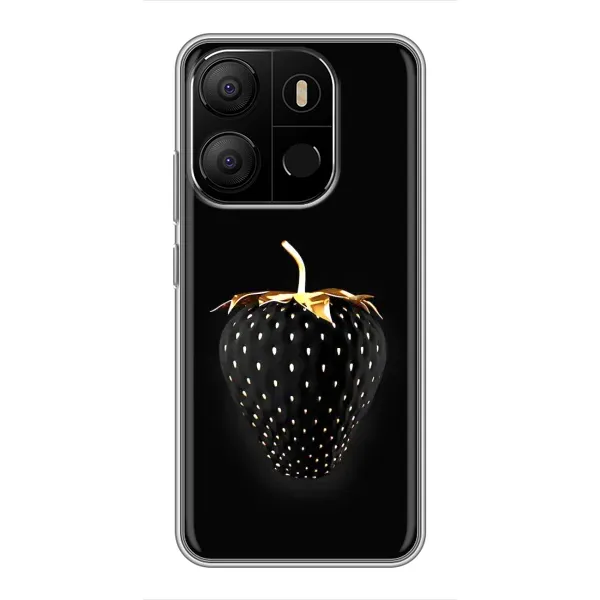 Чехол с рисунком «Чёрная клубника» для TECNO Pop 7