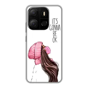 Чехол Стильные девушки на Tecno Pop 7 (Девушка в маске)