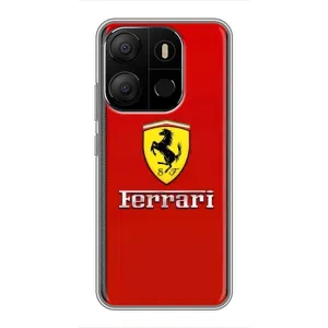 Силіконовий бампер з картинкою машини на Tecno Pop 7 (Ferrari Logo)