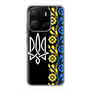Силіконовый Чохол на Tecno Pop 7 (Герб и вишиванка)