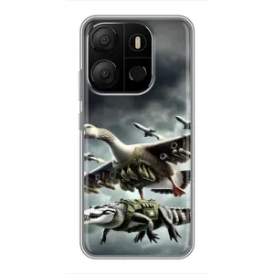 Чехол с рисунком «Гусини и крокодило» для TECNO Pop 7