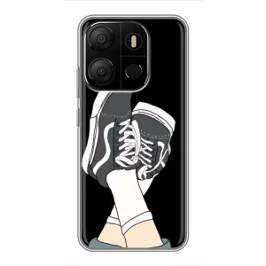 Чохол з Прикольним Принтом на Tecno Pop 7 (Кеди)