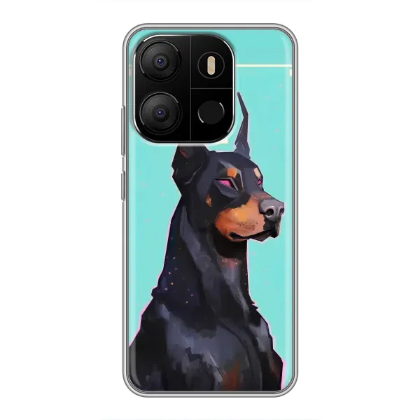 Чохол з малюнком «Король доберман» для TECNO Pop 7 Чохол з малюнком «Король доберман» для TECNO Pop 7