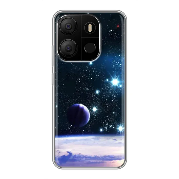 Чехол с рисунком «Космический вид» для TECNO Pop 7
