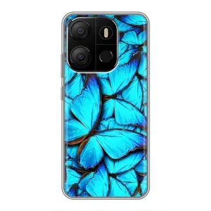 Силиконовый бампер с картинкой животных для Tecno Pop 7 (Крылья бабочек)
