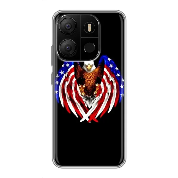 Чехол с рисунком «Крылья США» для TECNO Pop 7 Чехол с рисунком «Крылья США» для TECNO Pop 7