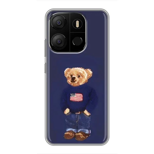 Чехол с рисунком «Мишка USA» для TECNO Pop 7 Чехол с рисунком «Мишка USA» для TECNO Pop 7