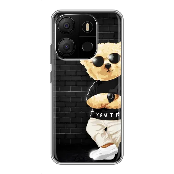 Чехол с рисунком «Мишка в очках» для TECNO Pop 7 Чехол с рисунком «Мишка в очках» для TECNO Pop 7