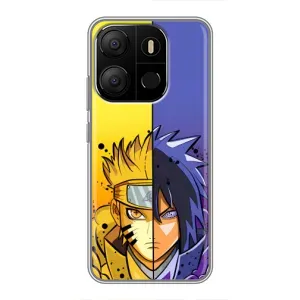 Купить Чехлы на телефон с принтом Anime для Tecno Pop 7 (Naruto Vs Sasuke)