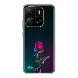 Чехлы с принтом Розочки для Tecno Pop 7 (Ночная роза)