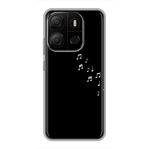 Чехол с рисунком «Ноты» для TECNO Pop 7 Чехол с рисунком «Ноты» для TECNO Pop 7