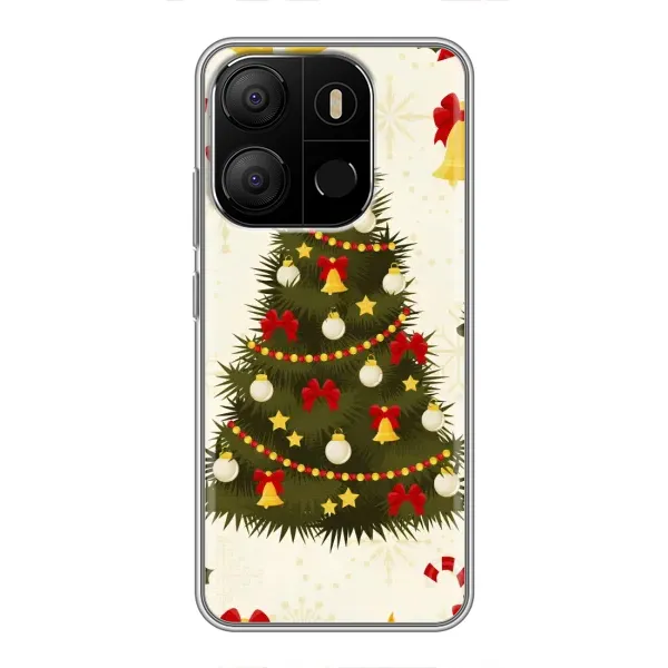 Чехол с рисунком «Новогодний принт» для TECNO Pop 7 Чехол с рисунком «Новогодний принт» для TECNO Pop 7
