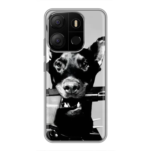 Чохол з малюнком «Небезпечний доберман» для TECNO Pop 7 Чохол з малюнком «Небезпечний доберман» для TECNO Pop 7