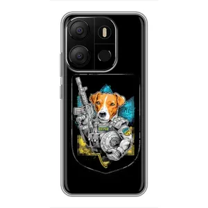 Чехол с принтом для Tecno Pop 7 (Патрон Воин)