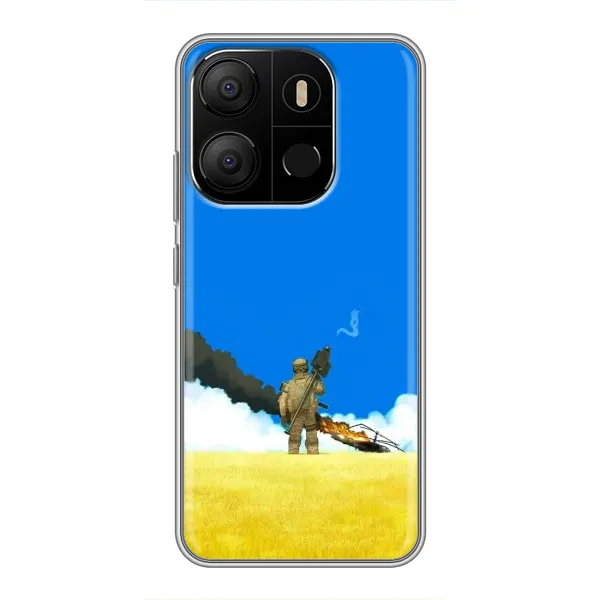 Чехол с рисунком «Попадание» для TECNO Pop 7 Чехол с рисунком «Попадание» для TECNO Pop 7