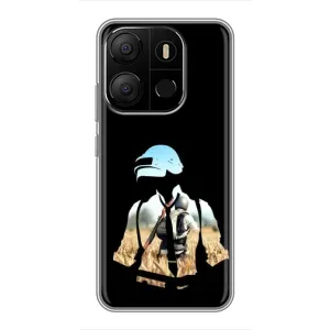 Чохол з картинкою "Герой Pubg" на Tecno Pop 7 (Пубг мен)