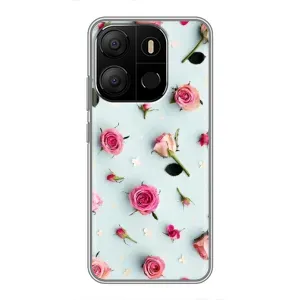 Чехлы с принтом Розочки для Tecno Pop 7 (Разные цветы)
