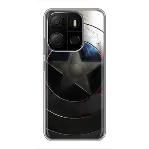 Чохол с Щітом Капітана Америки на Tecno Pop 7 (Ретро Щит Капітана)