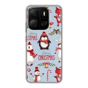 Чехол Санта Клаус для Tecno Pop 7 (Рождественский)