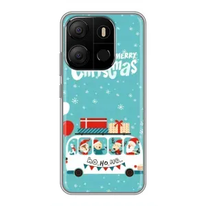 Силиконовый бампер на рождество для Tecno Pop 7 (Рождественское настроение)
