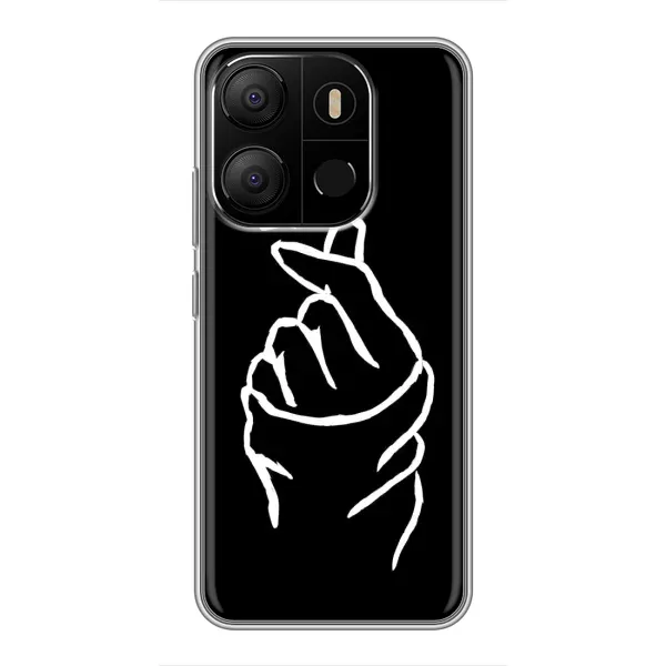 Чохол з малюнком «Сердечко на чорному» для TECNO Pop 7 Чохол з малюнком «Сердечко на чорному» для TECNO Pop 7