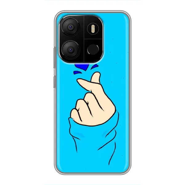 Чохол з малюнком «Сердечко на синоьому» для TECNO Pop 7 Чохол з малюнком «Сердечко на синоьому» для TECNO Pop 7