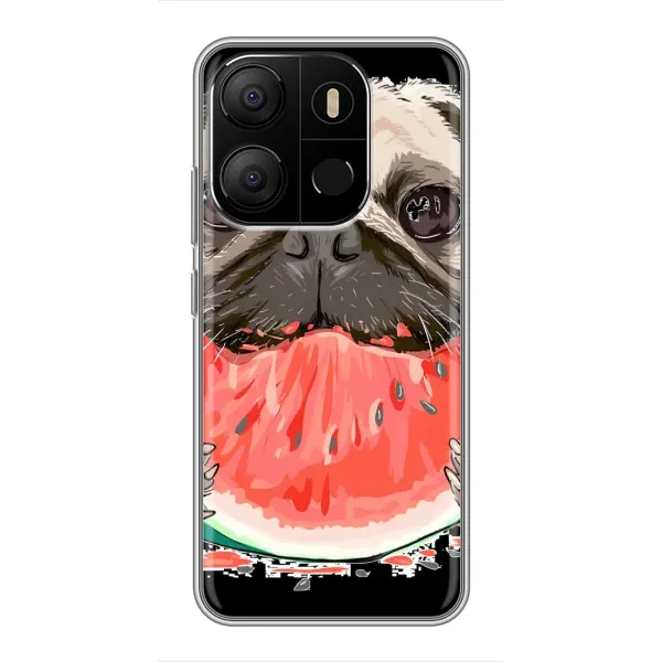 Чехол с рисунком «Смешной Мопс» для TECNO Pop 7 Чехол с рисунком «Смешной Мопс» для TECNO Pop 7
