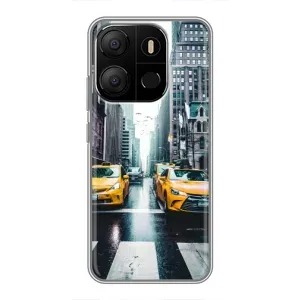 Силиконовый бампер (Работники) на Tecno Pop 7 (Такси)
