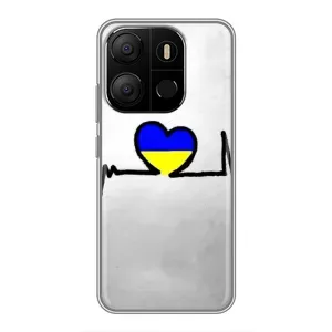 Силіконовий Чохол  на Tecno Pop 7 (Я-Україна) (Українська кардіограма)