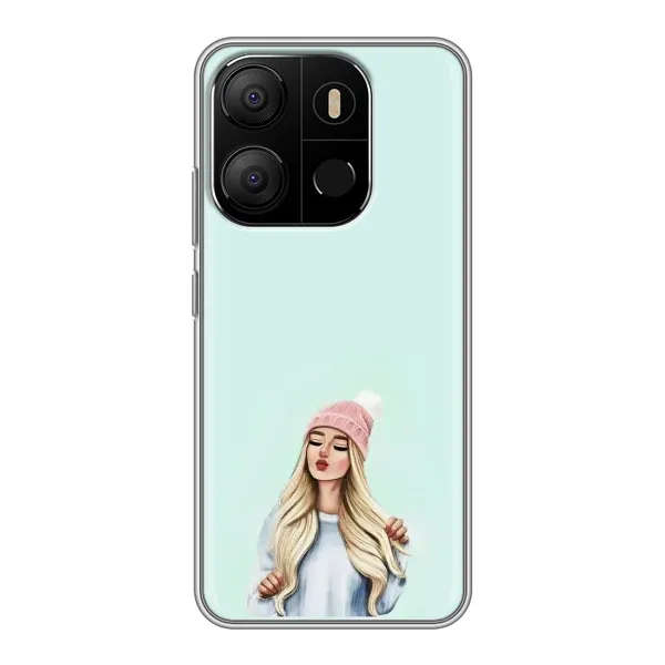 Чехол с рисунком «В шапке» для TECNO Pop 7 Чехол с рисунком «В шапке» для TECNO Pop 7