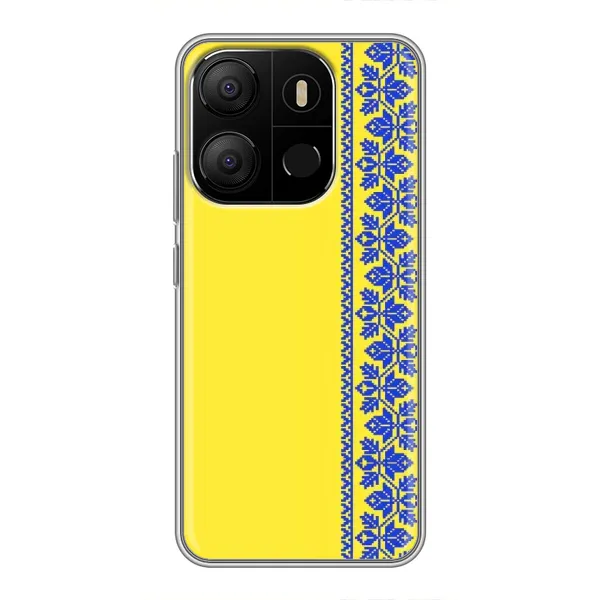 Чехол с рисунком «Вышиванка на желтом» для TECNO Pop 7 Чехол с рисунком «Вышиванка на желтом» для TECNO Pop 7