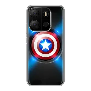 Чохол с Щітом Капітана Америки на Tecno Pop 7 (Яскраий Щит Капітана)
