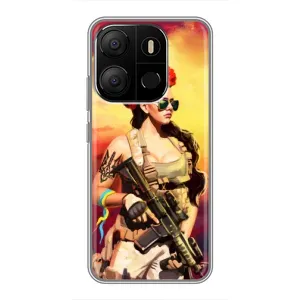 ЗСУ Чохли (TPU) для Tecno Pop 7 (Жінка солдат)