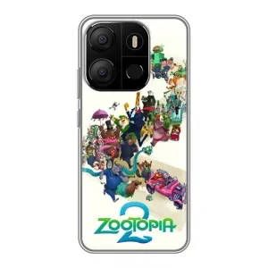 Силіконовий чохол з принтом Зоотрополіс для Tecno Pop 7 (Зоотрополіс лого)