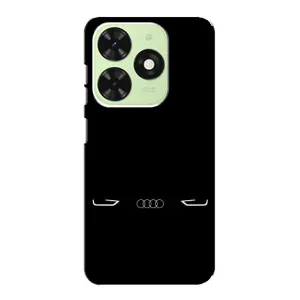 Силиконовый бампер с картинкой машины на Tecno Pop 8 (Силует Audi)