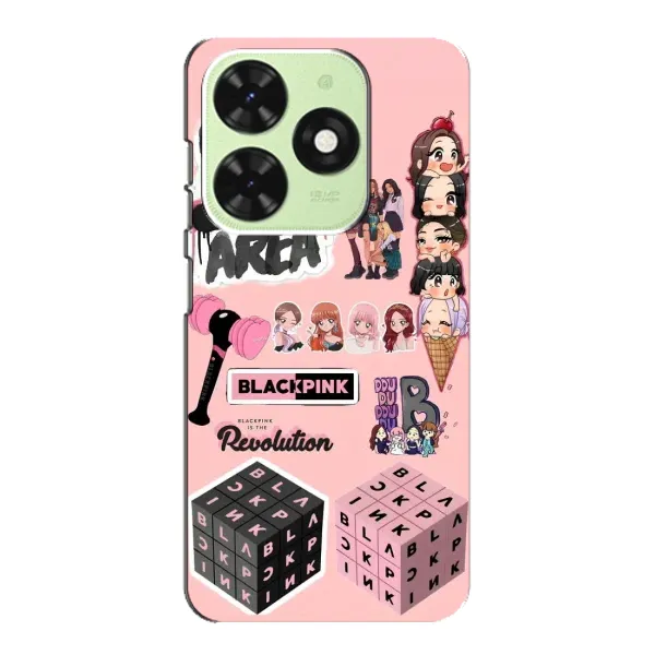 Чохол з малюнком «BLACK PINK колаж» для TECNO Pop 8 Чохол з малюнком «BLACK PINK колаж» для TECNO Pop 8