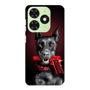 Чехол ДОБЕРМАН для Tecno Pop 8 (Доберман злой)